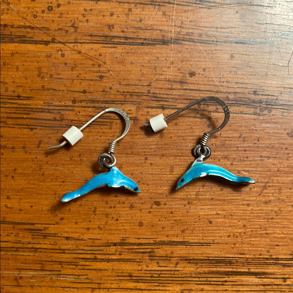 Blue Dolphin Earrings